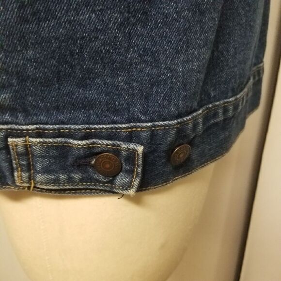 Vintage Levi Strauss Tops Blue Jean Vest Button Down Woman's Small - Picture 3 of 6